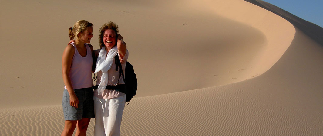 Tourist at Dahab Dunes